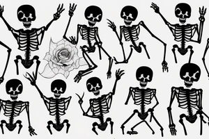 Dancing skeleton tattoo idea