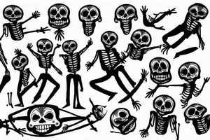 Dancing skeleton tattoo idea