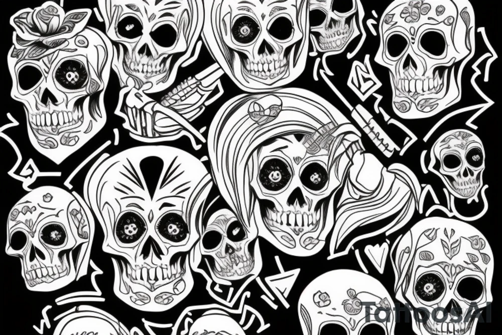 skeleton tattoo idea