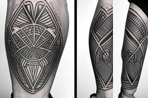 I want two tattoos, one on each tricep. I want them to represent 2 sides to life, in a line drawing style about the elements. tattoo idea