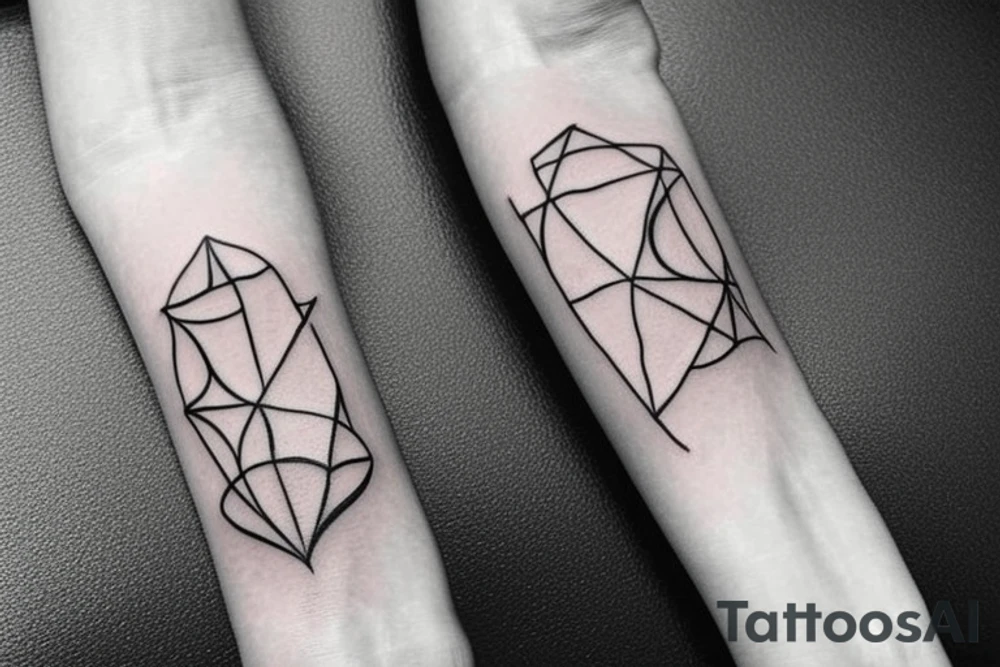 I want two tattoos, one on each tricep. I want them to represent 2 sides to life, in a line drawing style about the elements. tattoo idea