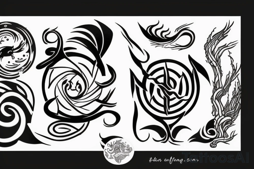 representing the four elements tattoo idea