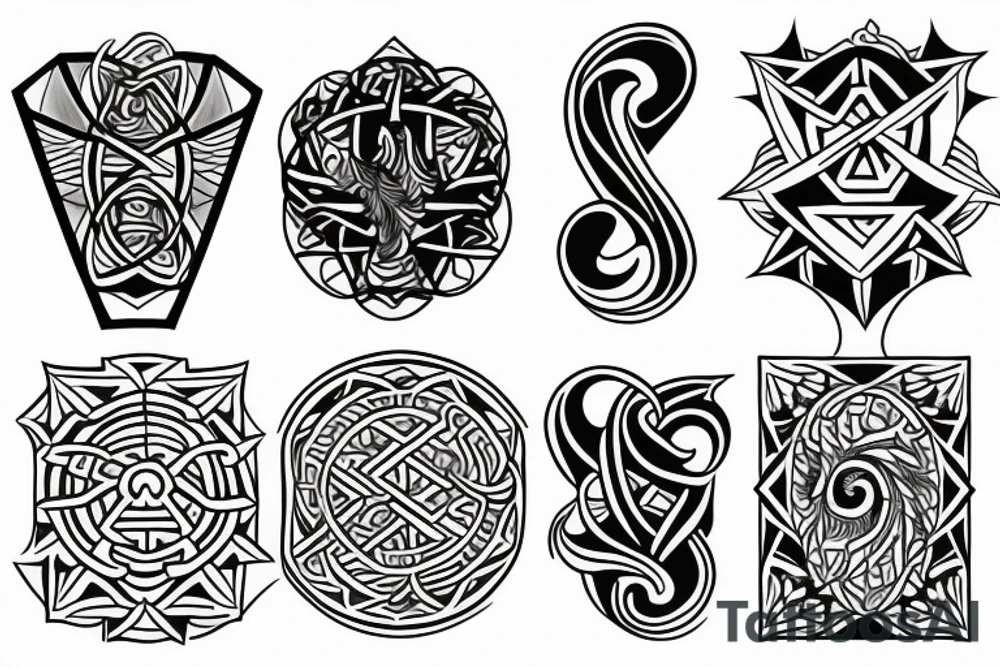 representing the four elements tattoo idea