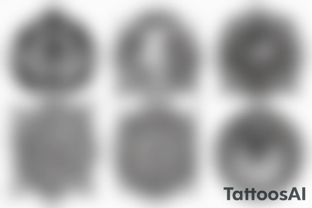 The four elements, about 5 cm for the back of the tricep. tattoo idea