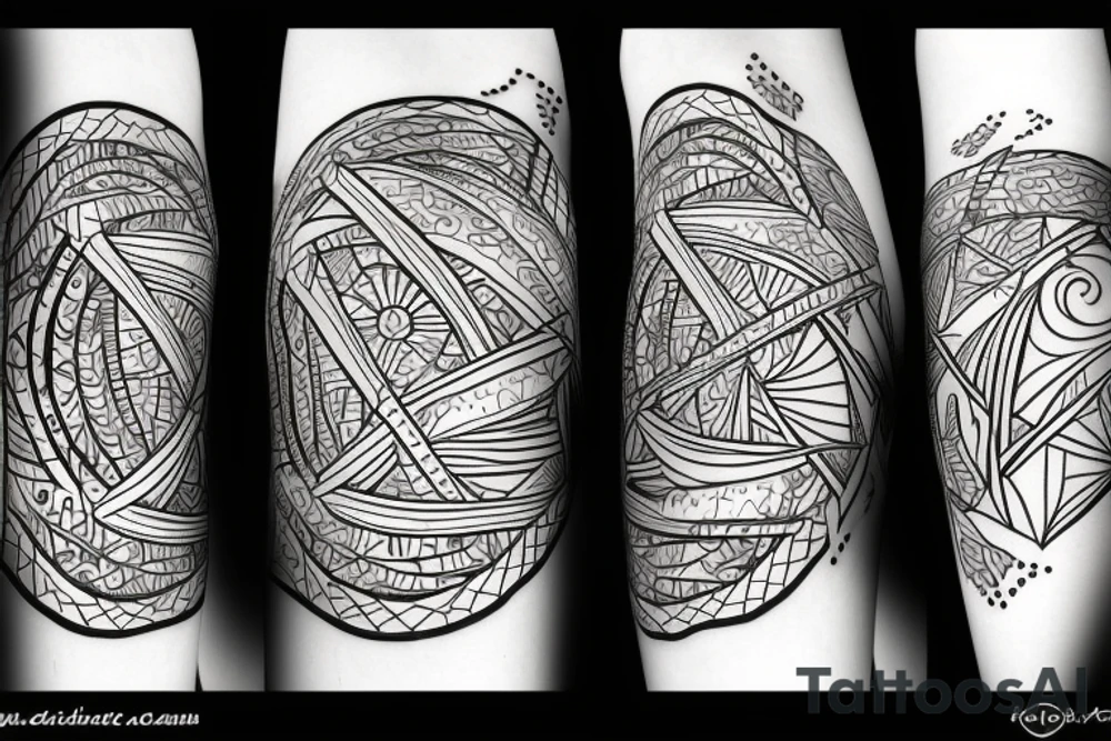 The four elements, about 5 cm for the back of the tricep. tattoo idea