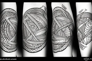 The four elements, about 5 cm for the back of the tricep. tattoo idea