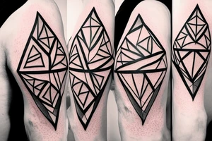 The four elements in a triangle shape, about 5 cm for the back of the tricep. Not much ink and quite small. tattoo idea
