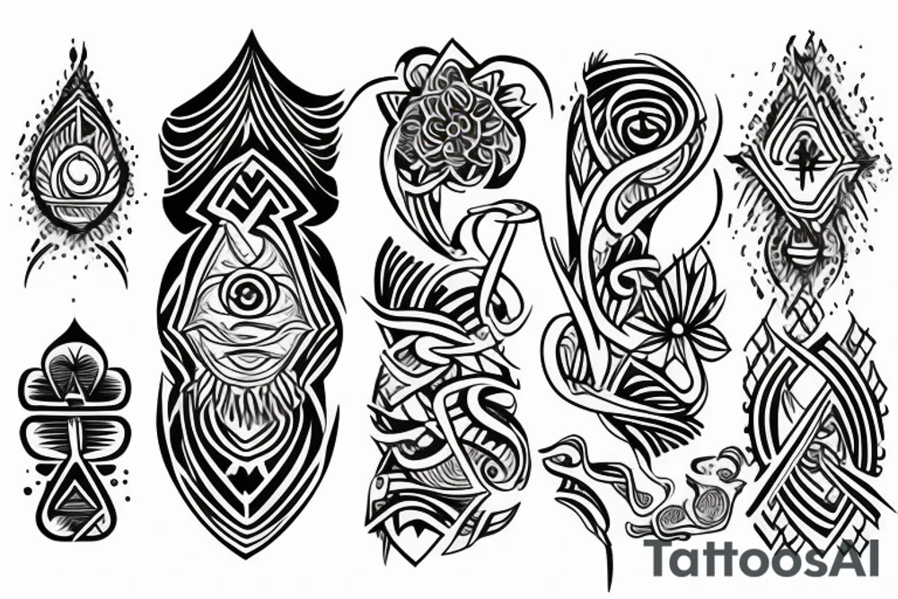 Spiritual awakening and ayahuasca tattoo idea
