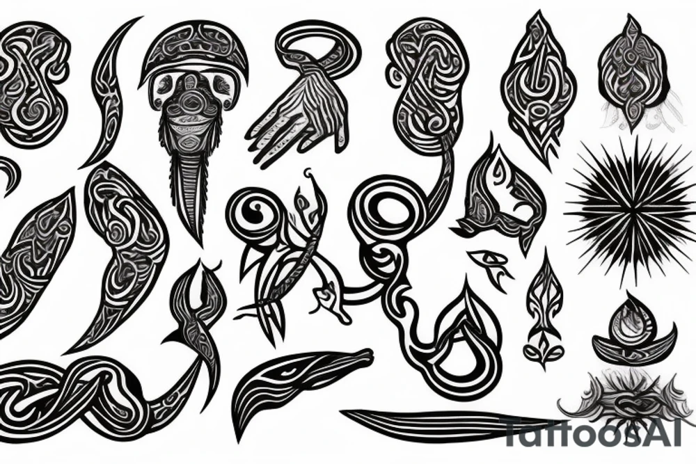 Spiritual awakening and ayahuasca tattoo idea