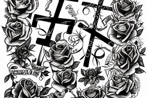 cross on the stomach tattoo idea