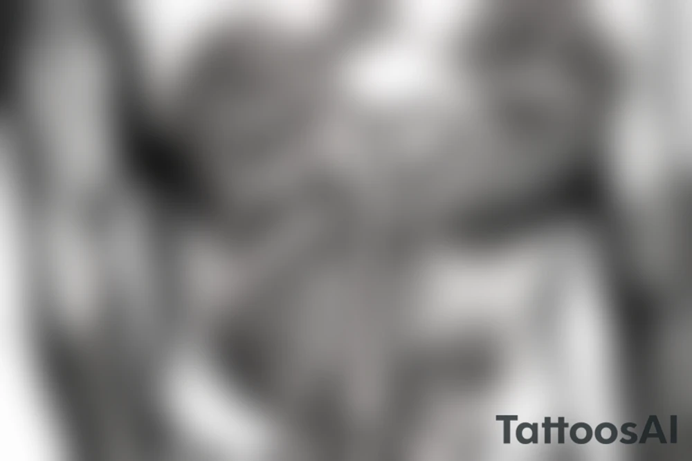 cross on the stomach tattoo idea