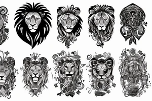 Bio hacking In the lion's mane tattoo idea