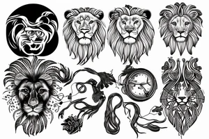 Bio hacking In the lion's mane tattoo idea