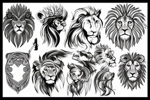 Bio hacking In the lion's mane tattoo idea