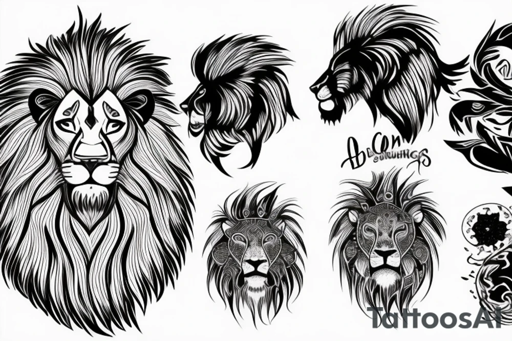 Bio hacking In the lion's mane tattoo idea