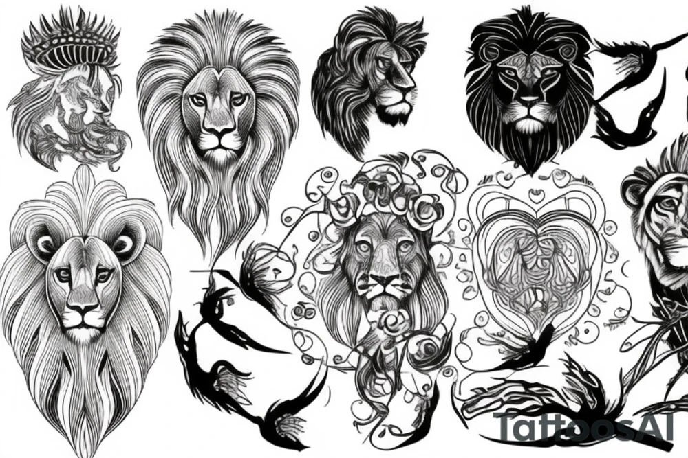 Bio hacking In the lion's mane tattoo idea