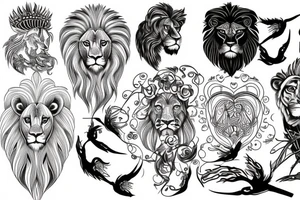 Bio hacking In the lion's mane tattoo idea