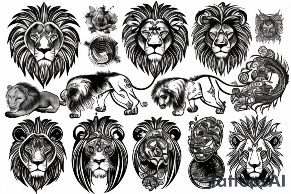 Bio hacking In the lion's mane tattoo idea