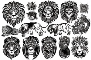 Bio hacking In the lion's mane tattoo idea