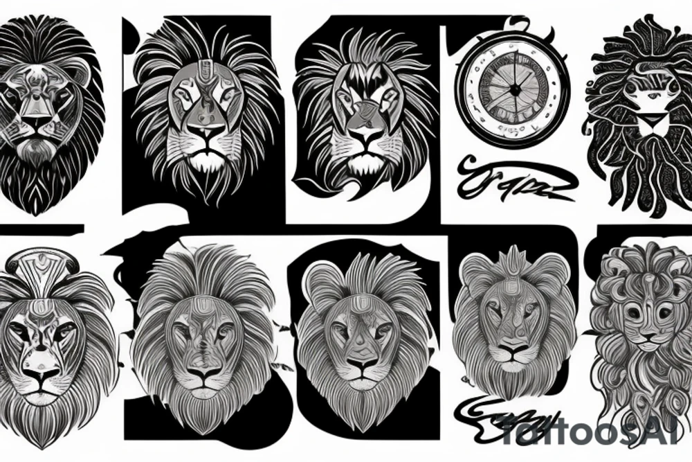 Lion’s use bio hacking tattoo idea