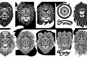 Lion’s use bio hacking tattoo idea