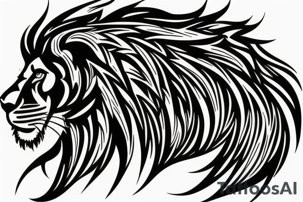 Lion’s use bio hacking tattoo idea