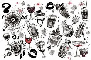 Sangria, fireworks and Miami tattoo idea