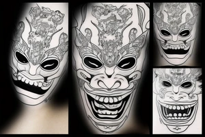 hannya mask tattoo idea