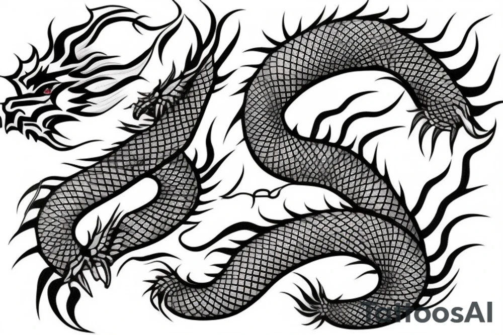 japanese dragon tattoo idea