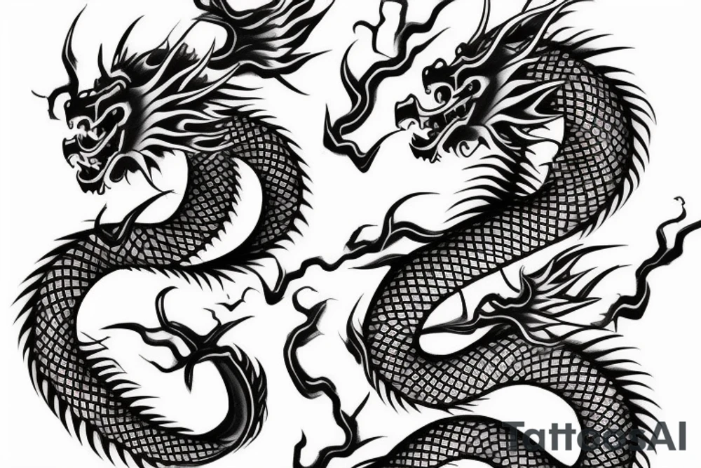 japanese dragon tattoo idea