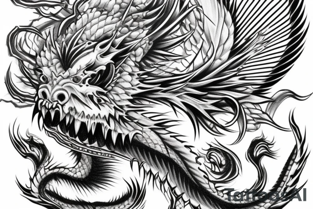 japanese dragon tattoo idea
