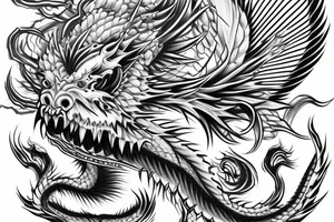 japanese dragon tattoo idea