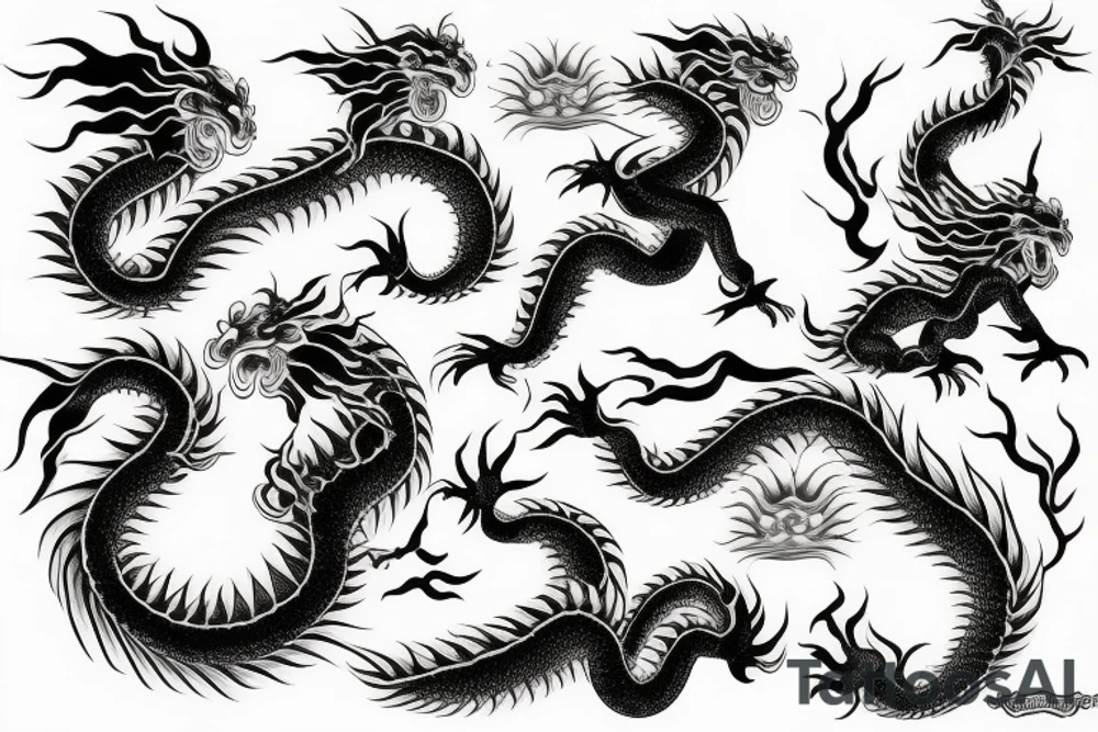japanese dragon tattoo idea