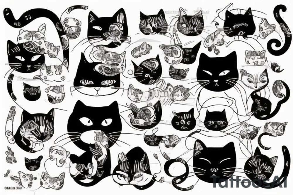 money cat tattoo idea