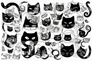 money cat tattoo idea
