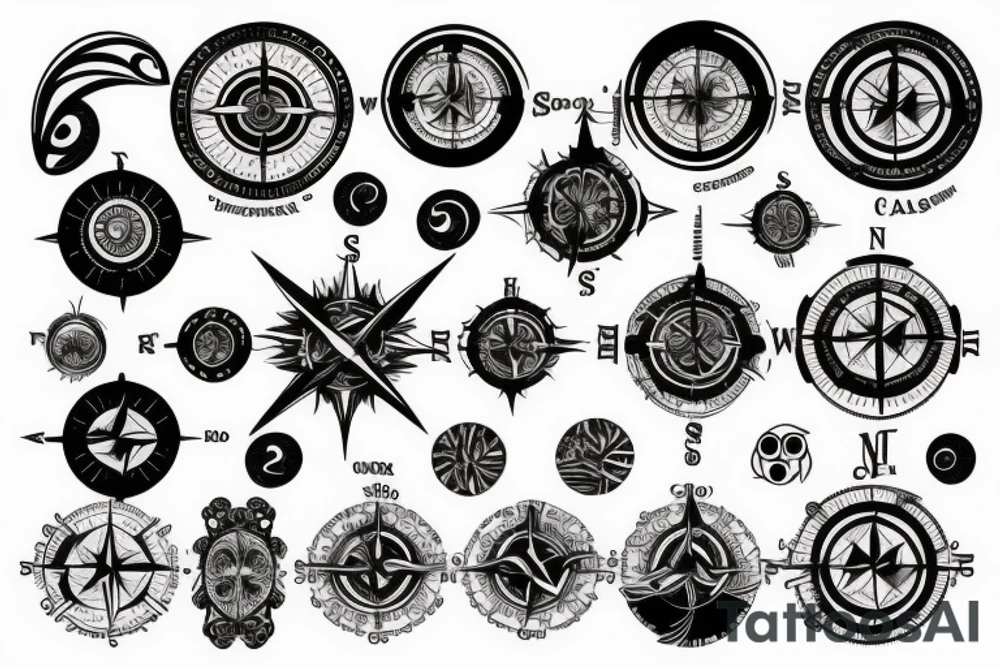 Compass tattoo idea