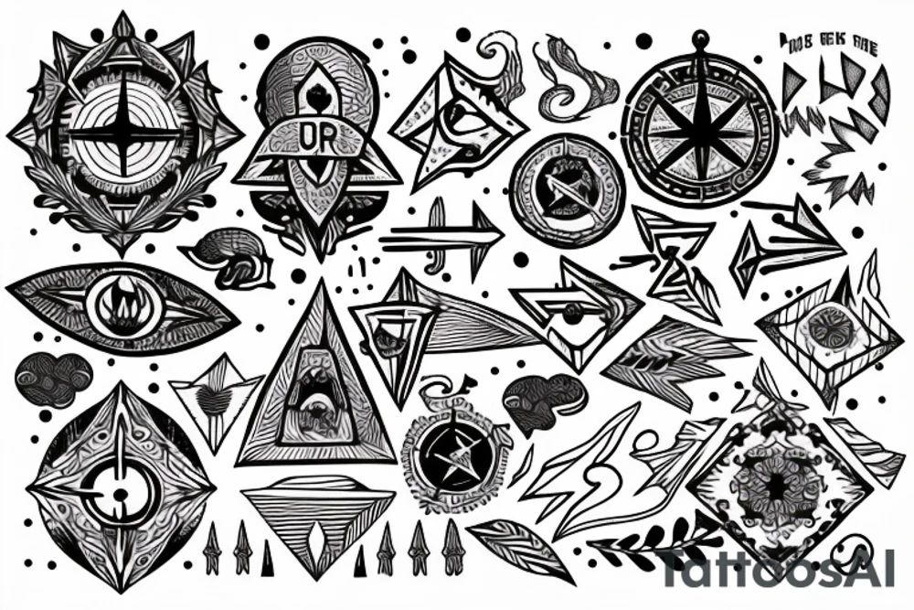 A young fir with s compass tattoo idea