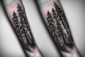 A thin fir with a small compass tattoo idea