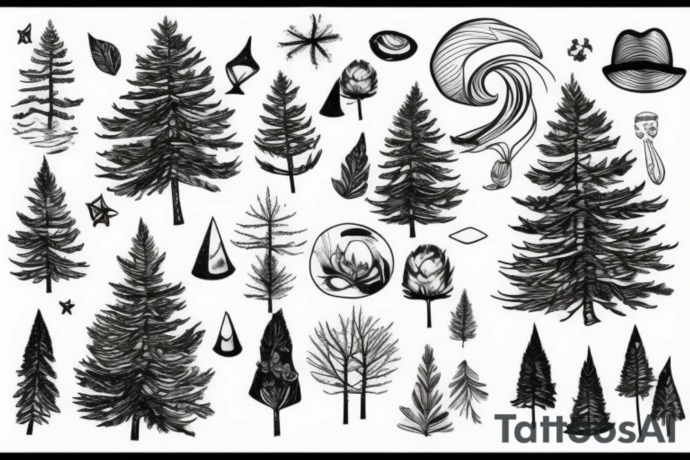 A fir tree tattoo idea