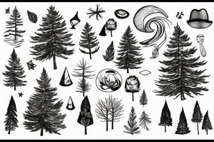 A fir tree tattoo idea