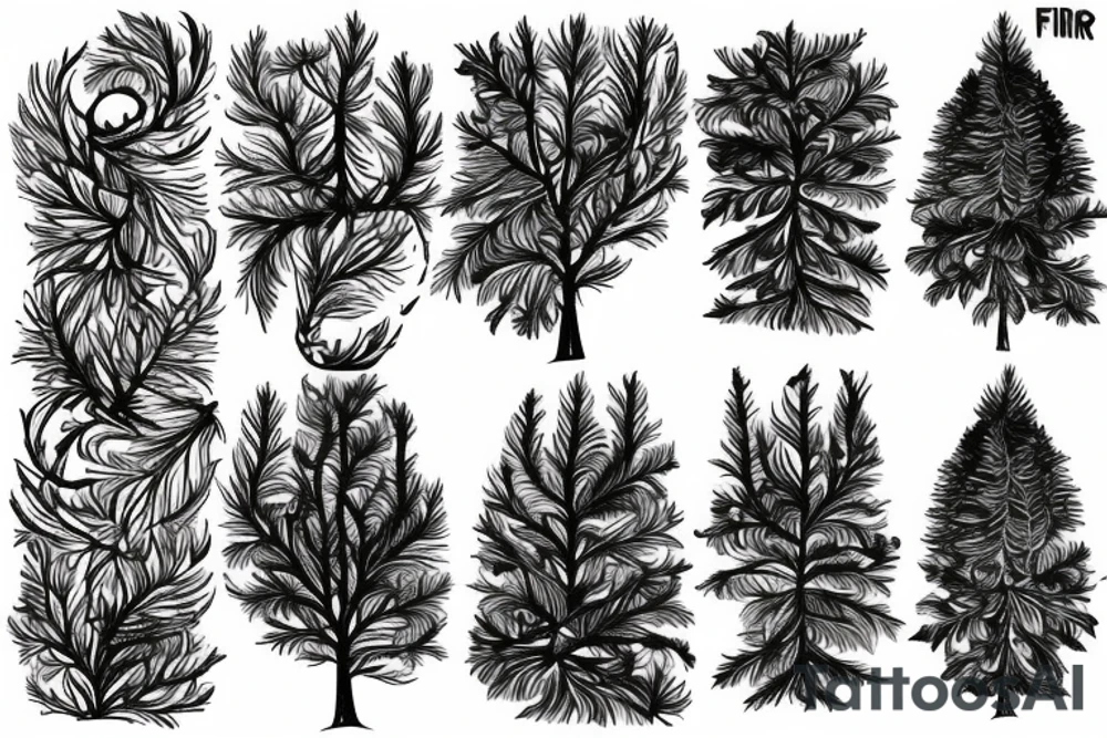 A fir tree tattoo idea
