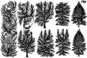 A fir tree tattoo idea
