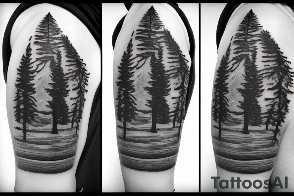 A fir tree tattoo idea