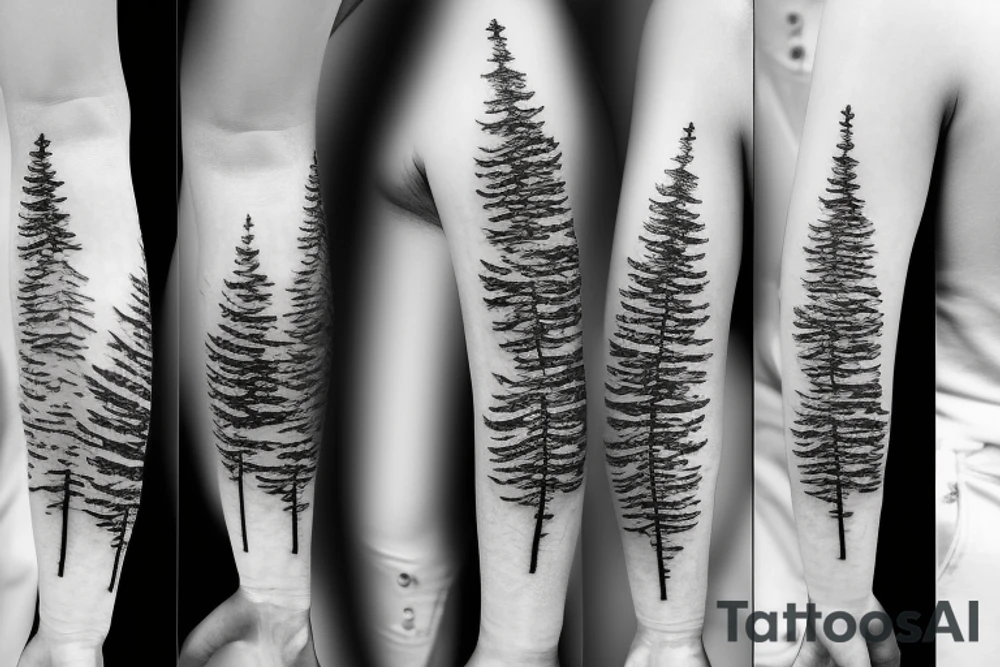 A fir tree tattoo idea