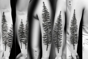 A fir tree tattoo idea
