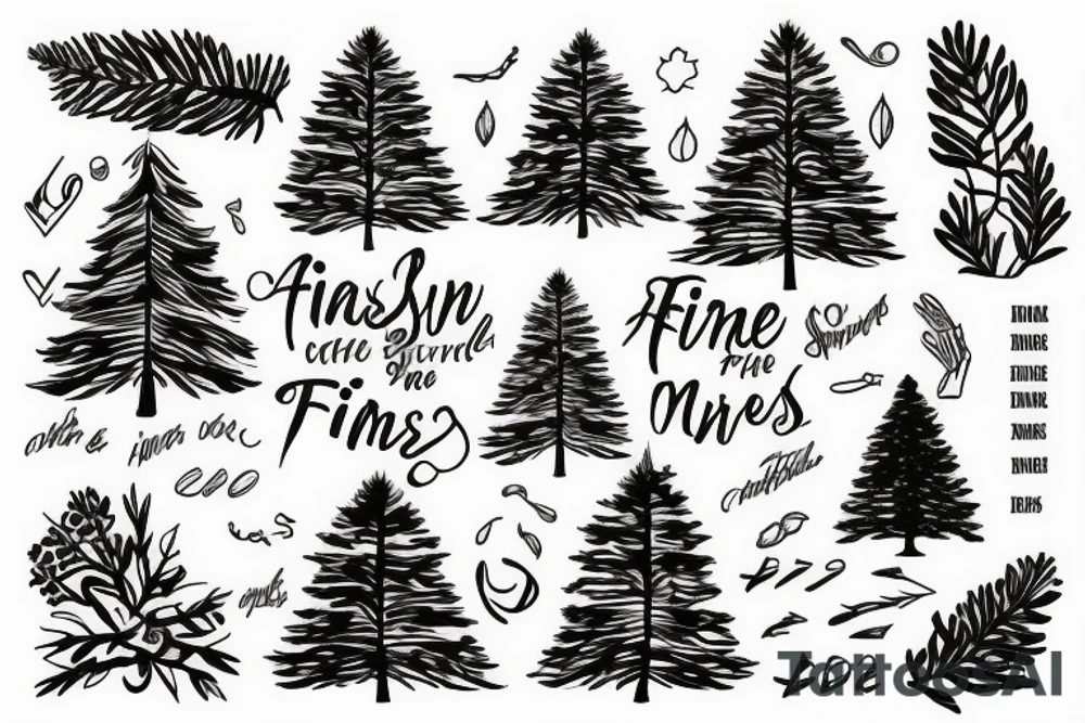 Fir tree tattoo idea