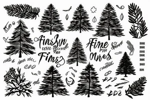 Fir tree tattoo idea