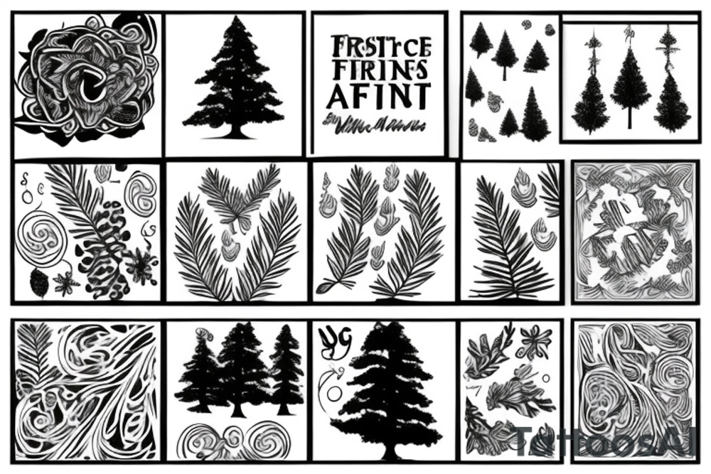 Fir tree tattoo idea