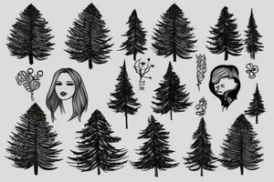 Fir tree tattoo idea