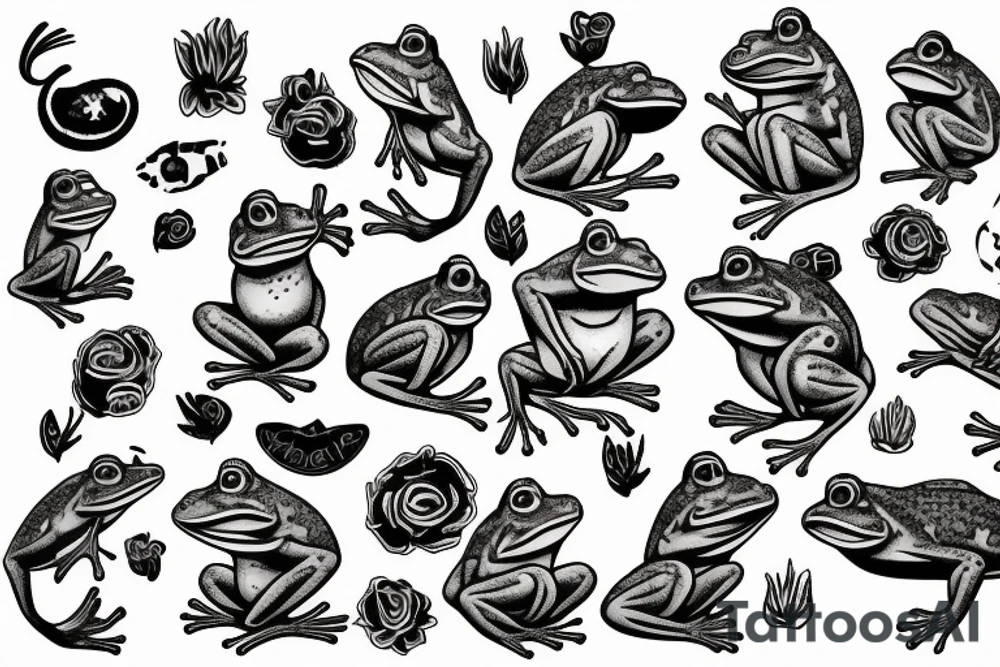 Frog big tattoo idea